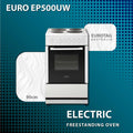 EUROTAG 50cm Freestanding Electric Oven CERAMIC Cooktop 70 Ways