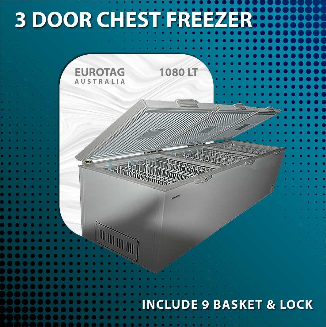 EUROTAG 1080 Liter 2 Door Chest Freezer Brand New 70 Ways