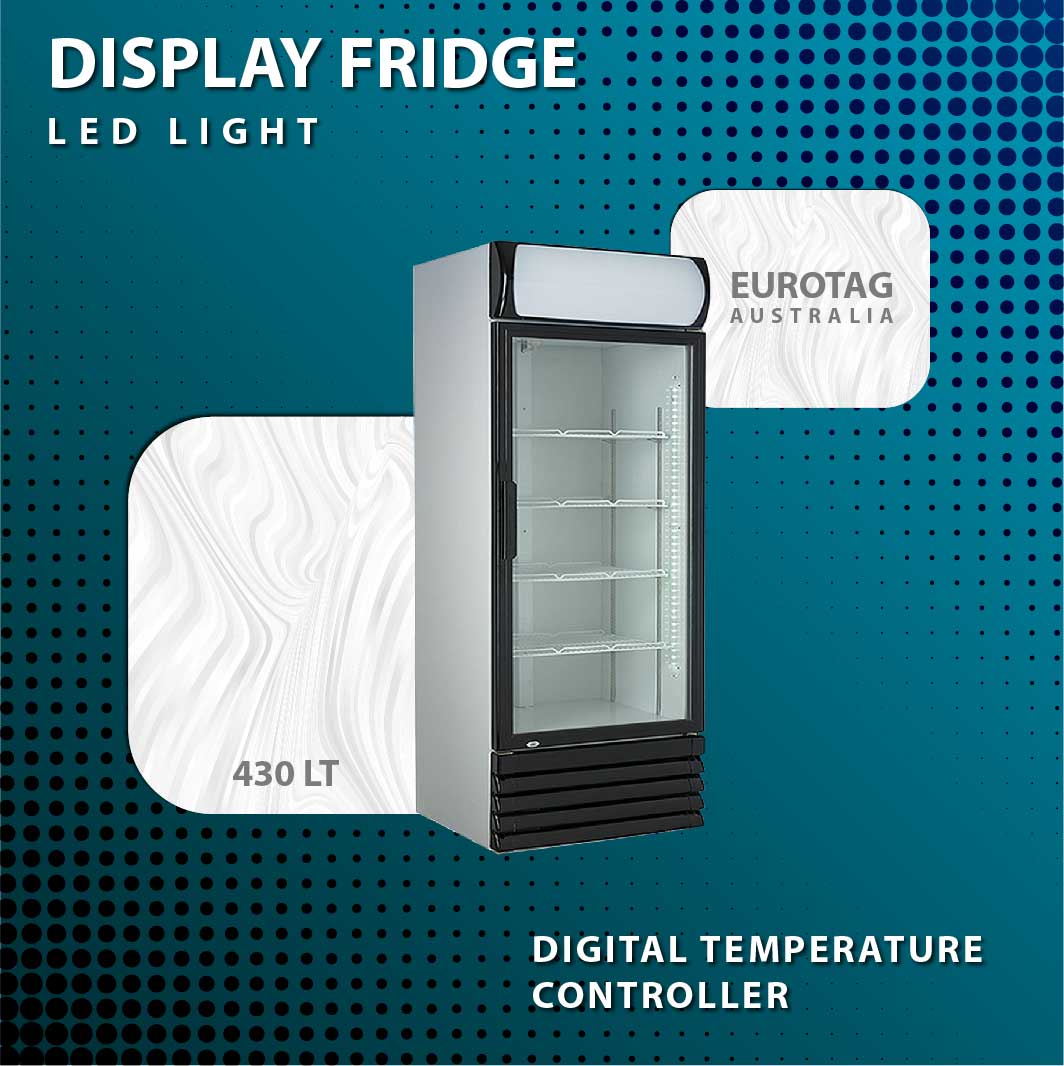 EuroTag 450L Commercial Upright Display Fridge 70 Ways