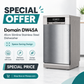 Domain DW45A 45cm Slimline Stainless Steel Dishwasher