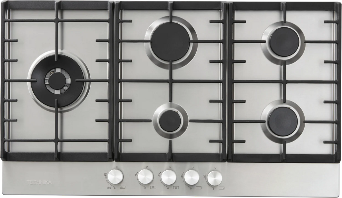Technika H950SLTXFPRO 90cm 5-Burner Gas Cooktop – Stainless Steel