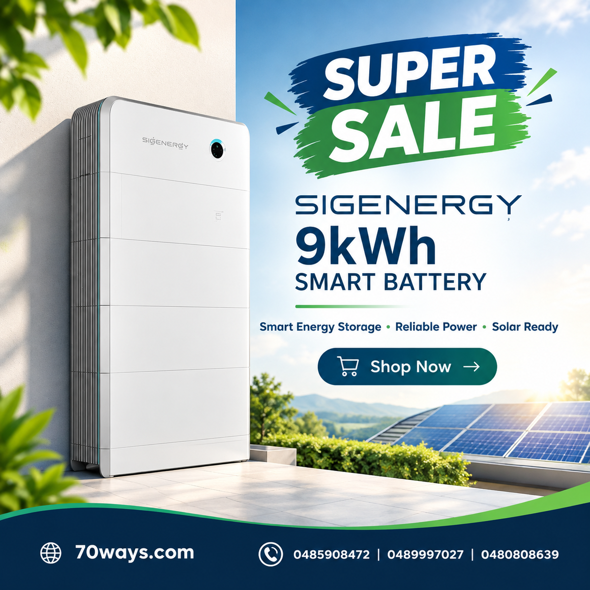Sigenergy 9kWh Battery Storage System – Smart Home Battery | Solar Energy Storage