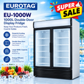 Eurotag EU-1000W 1000L Double-Door Display Fridge