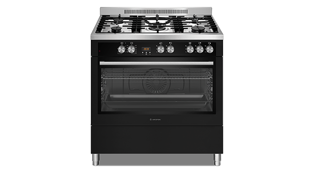 90 cm Black stove Ariston 70 Ways