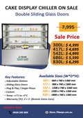 Cake Display Chiller On Sale - Double Sliding Glass Doors 70 Ways