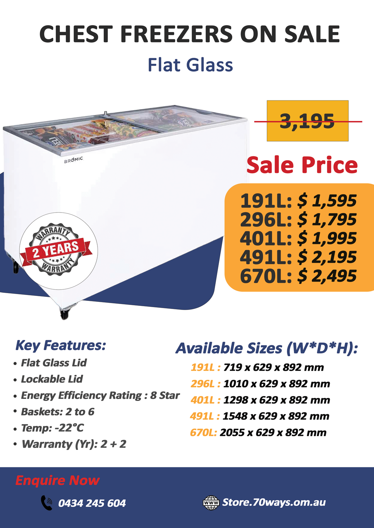 Chest Freezers On Sale - Flat Glass 70 Ways