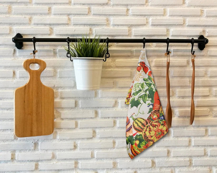 Luxury Fruits Kitchen Tea Towels 50x70cm – 100% Cotton & Linen, Vibrant Printed Dish Cloths 70 Ways