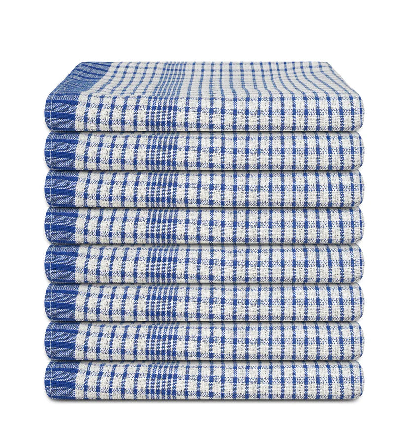 Jumbo Tea Towels 60x90cm – Durable Checked Cotton Kitchen Cloths Set 70 Ways