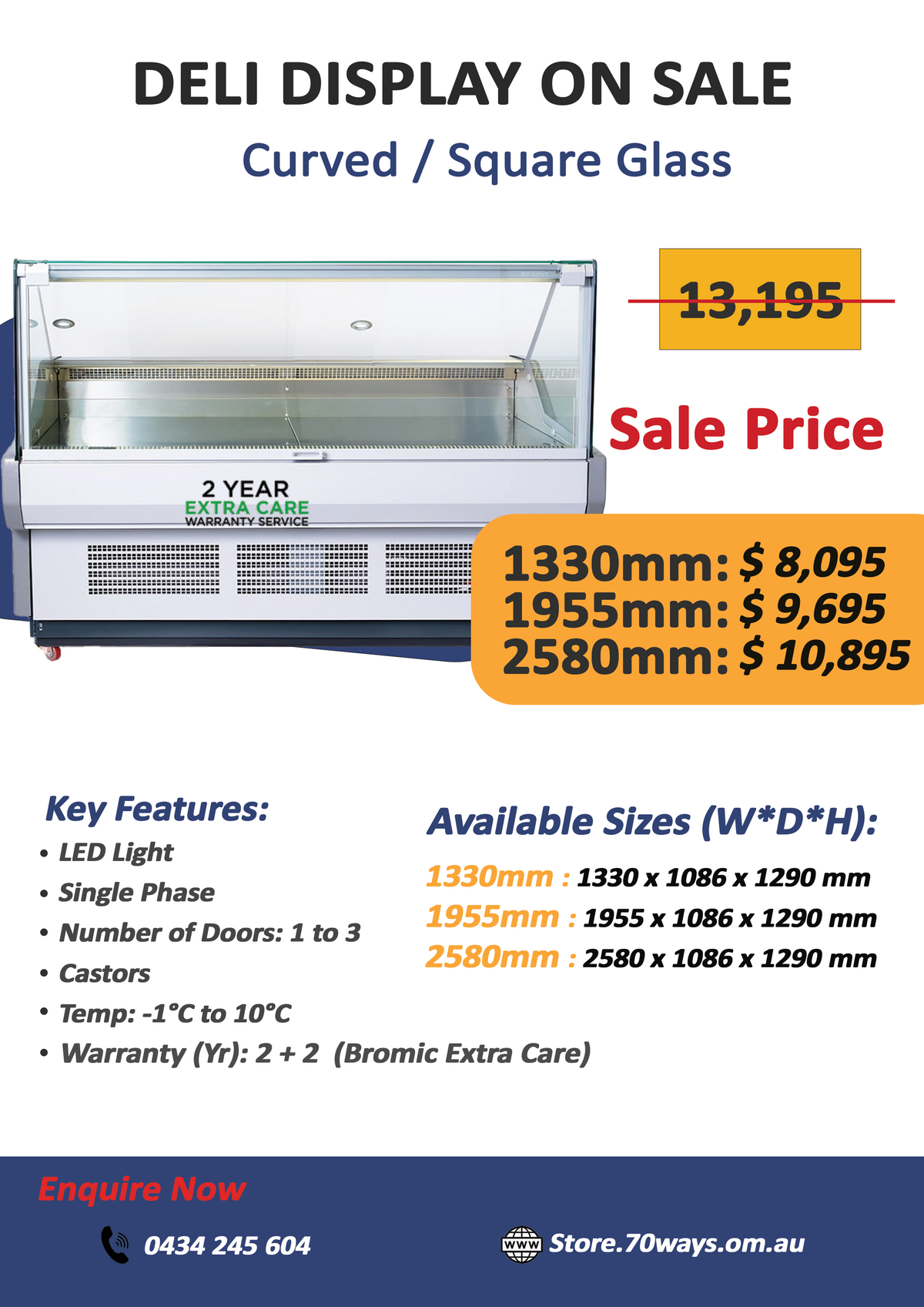 Deli Display On Sale - Curved / Square Glass 70 Ways