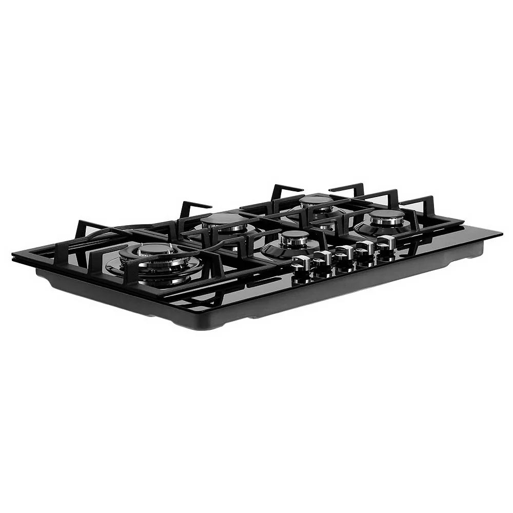 Devanti Gas Cooktop 90cm 5 Burner Black 70 Ways