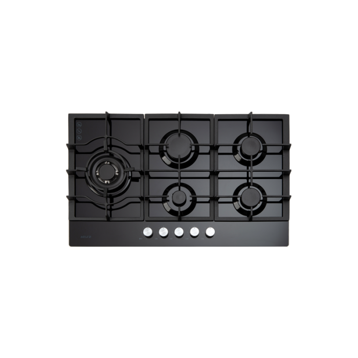 ECT900GBK – 90cm Gas on Glass Cooktop 70 Ways