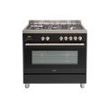 EUROTAG 90cm Black Dual Fuel Freestanding Oven-EFS900DBL 70 Ways