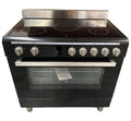 Eurotag 90cm ceramic cooktop Stainless 9 Function Fully Electric Freestanding black 70 Ways