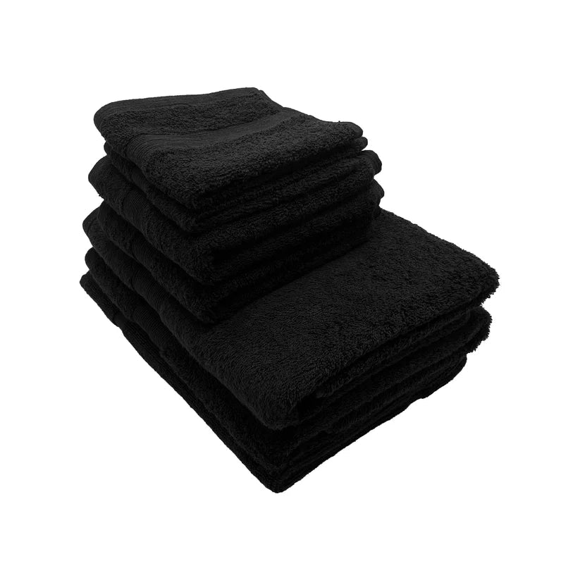 7PCS 100% Luxury Hotel Quality Cotton Towel Set (Grey) 70 Ways