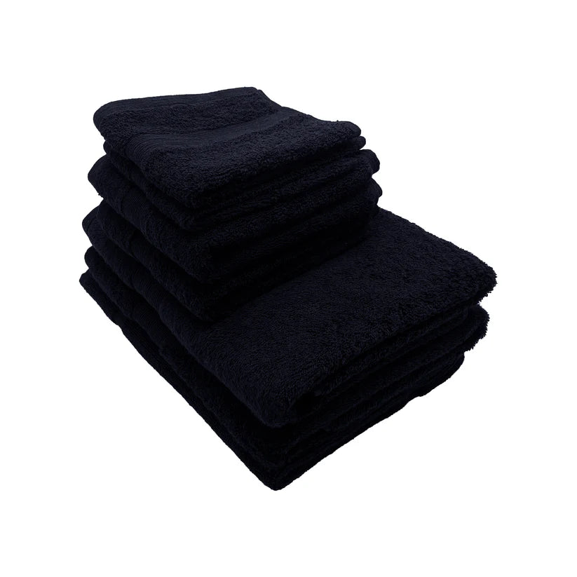 7PCS 100% Luxury Best Cotton Towel Set (Navy) 70 Ways