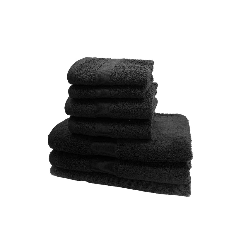 7PCS 100% Luxury Hotel Quality Cotton Towel Set (Grey) 70 Ways