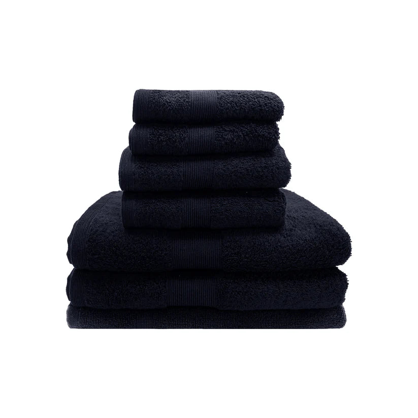 7PCS 100% Luxury Best Cotton Towel Set (Navy) 70 Ways