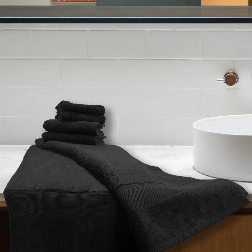 7PCS 100% Luxury Hotel Quality Cotton Towel Set (Grey) 70 Ways