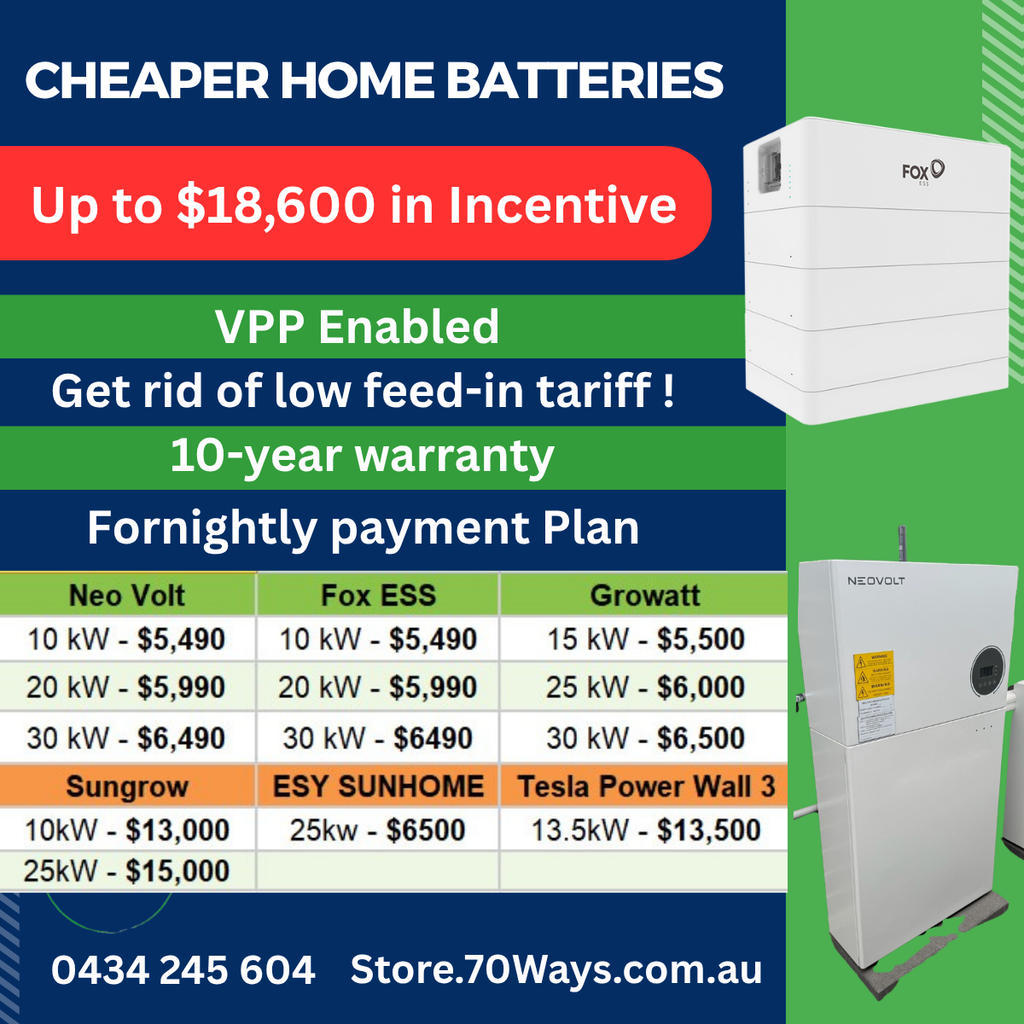 Neovolt Single-Phase Battery System – 9.6kWh 70 Ways