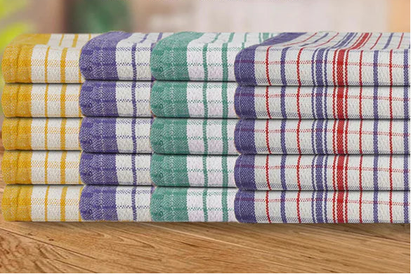 Luxury Jumbo Tea Towels | Commercial Grade 100% Cotton, Heavy Duty for Kitchen, 50x70cm 70 Ways