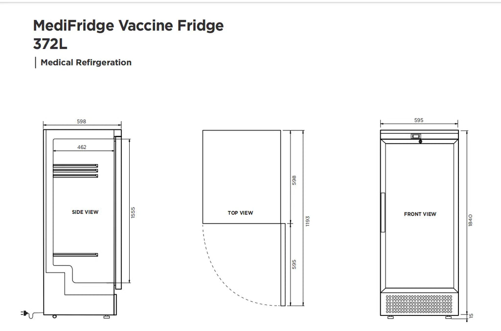 MediFridge Vaccine Fridge (372L) 70 Ways