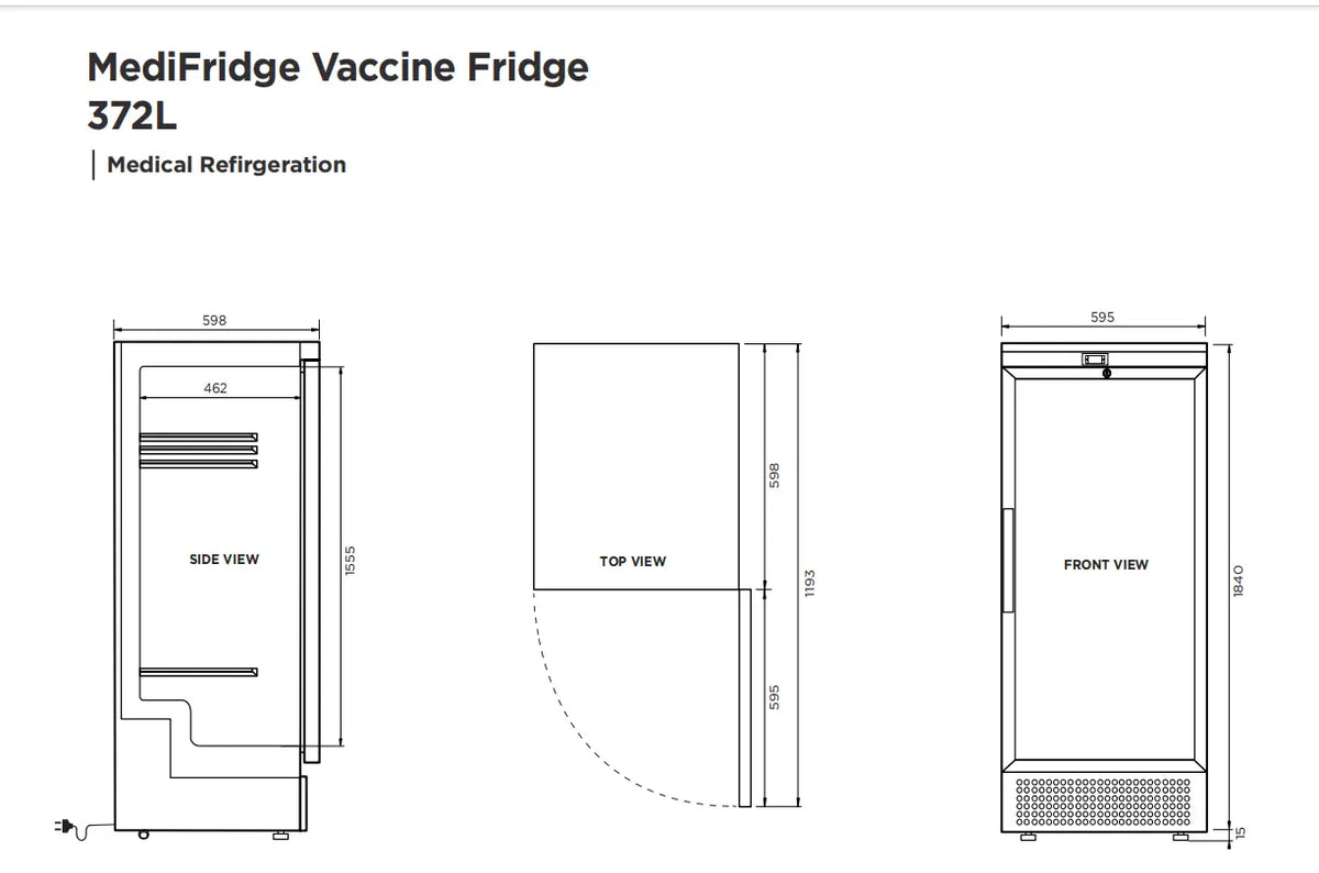 MediFridge Vaccine Fridge (372L) 70 Ways