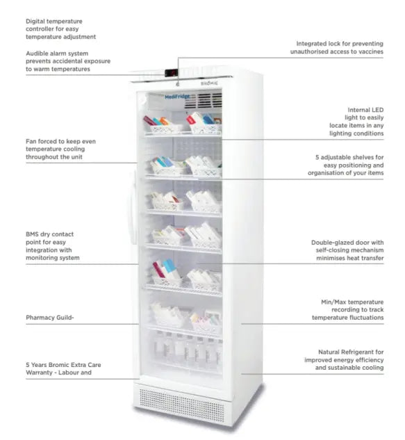 MediFridge Vaccine Fridge (372L) 70 Ways