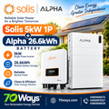 Solis 5kW Single Phase Inverter + Alpha 26.6kWh Battery Storage System