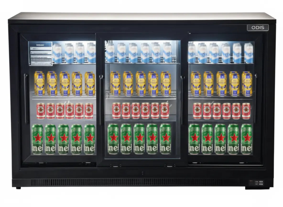 ODIS 295L Triple Door Bar Fridge 70 Ways