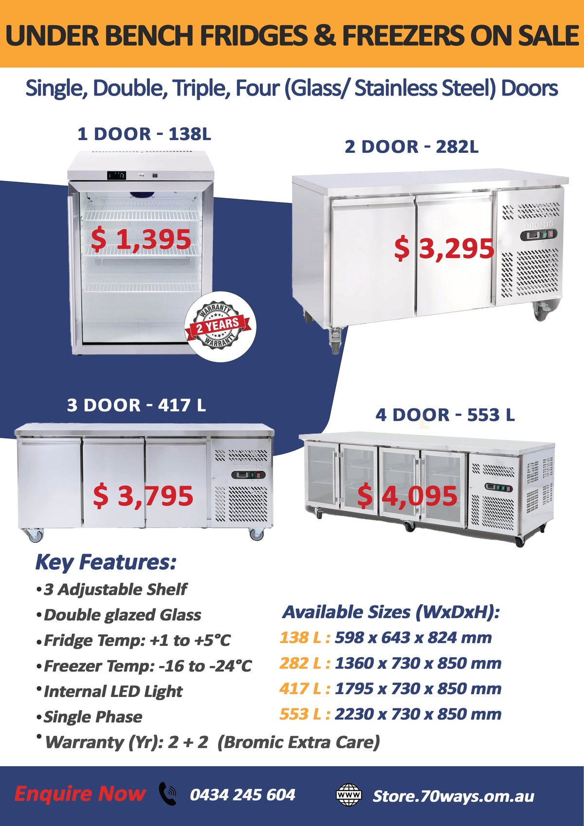 Under Bench Fridges & Freezers on Sale 70 Ways