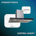 EUROTAG 60cm Straight Touch Control Canopy- EA60STRS 70 Ways