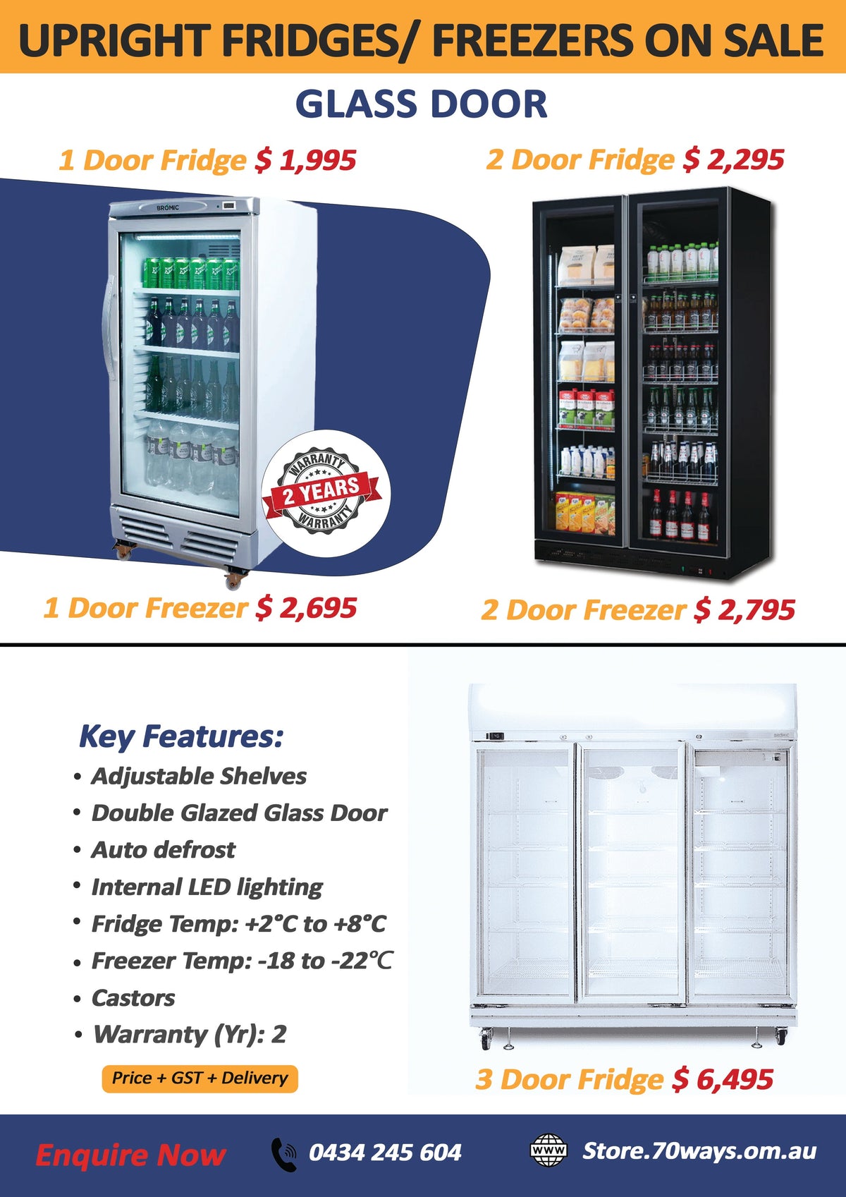 Upright Fridges/ Freezers on Sale 70 Ways