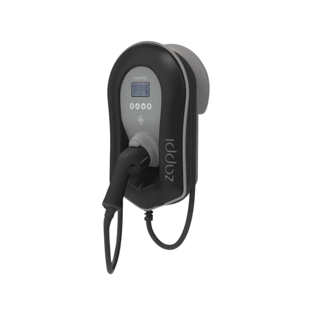 Zappi V2.1 Multiphase 7/22kW Tethered 6.5M-Cable BLACK with inbuilt WiFi/Ethernet w/3 CTs (ZAPPI-2H22TB-T)