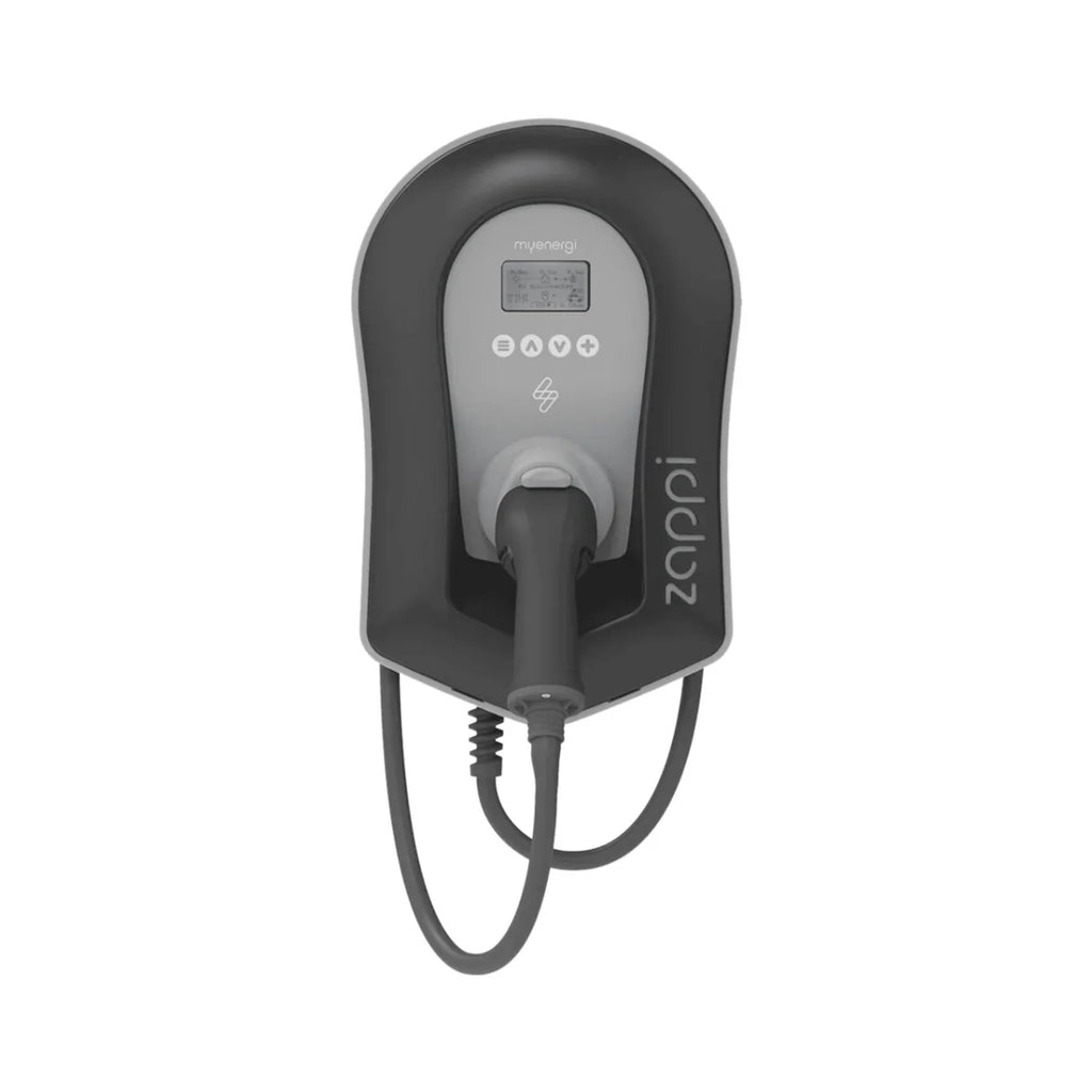 Zappi V2.1 Multiphase 7/22kW Tethered 6.5M-Cable BLACK with inbuilt WiFi/Ethernet w/3 CTs (ZAPPI-2H22TB-T)