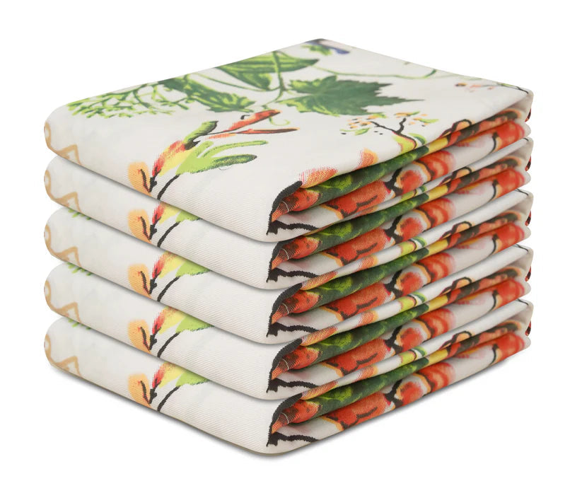 Luxury Fruits Kitchen Tea Towels 50x70cm – 100% Cotton & Linen, Vibrant Printed Dish Cloths 70 Ways