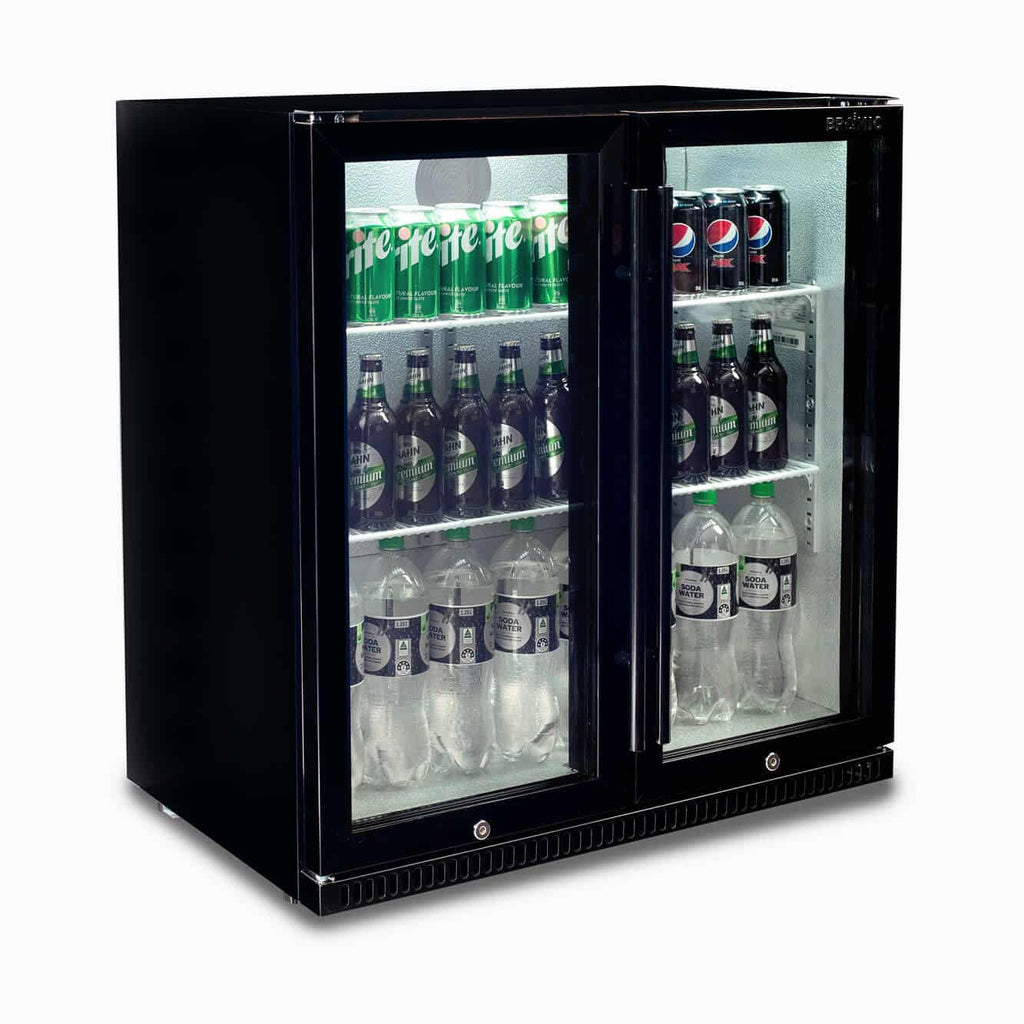 Back Bar Fridge – 190L – 2 Doors – Hinged 70 Ways