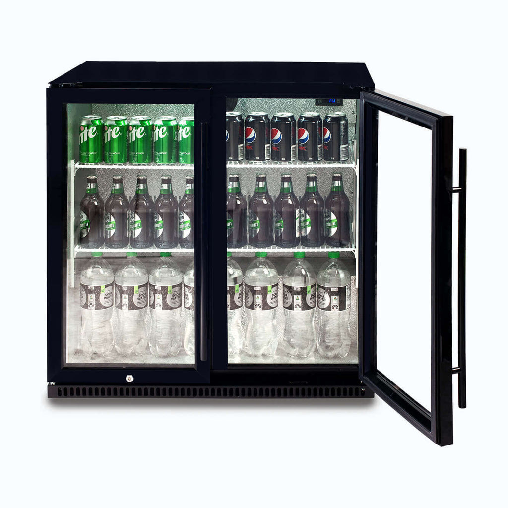 Back Bar Fridge – 190L – 2 Doors – Hinged 70 Ways