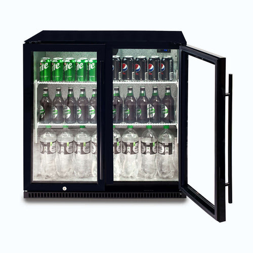 Back Bar Fridge – 190L – 2 Doors – Hinged 70 Ways