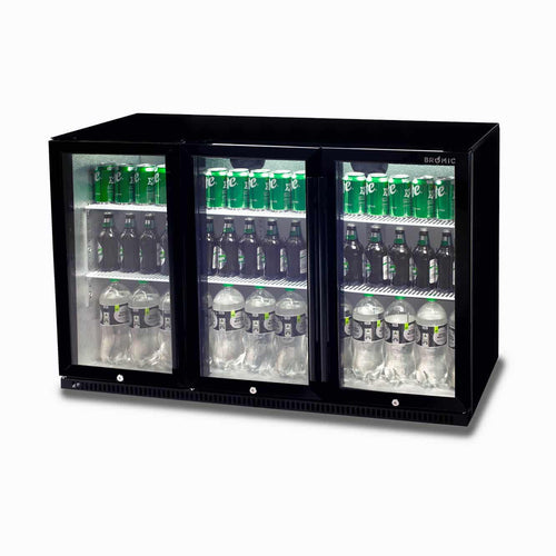 Back Bar Fridge – 307L – 3 Doors – Hinged 70 Ways