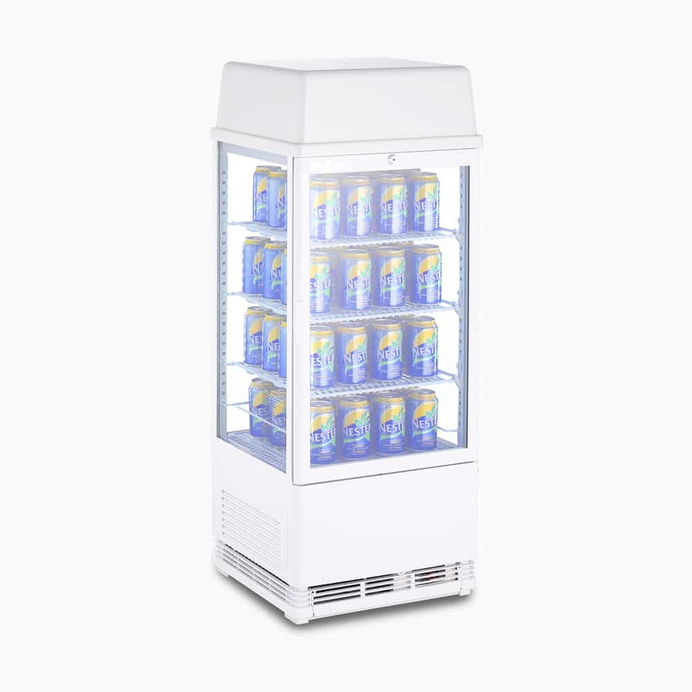 Countertop Fridge – 78L – 1 Door – Flat Glass – White 70 Ways