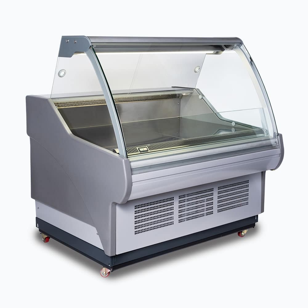 Curved Glass Deli Display – 1330mm 70 Ways