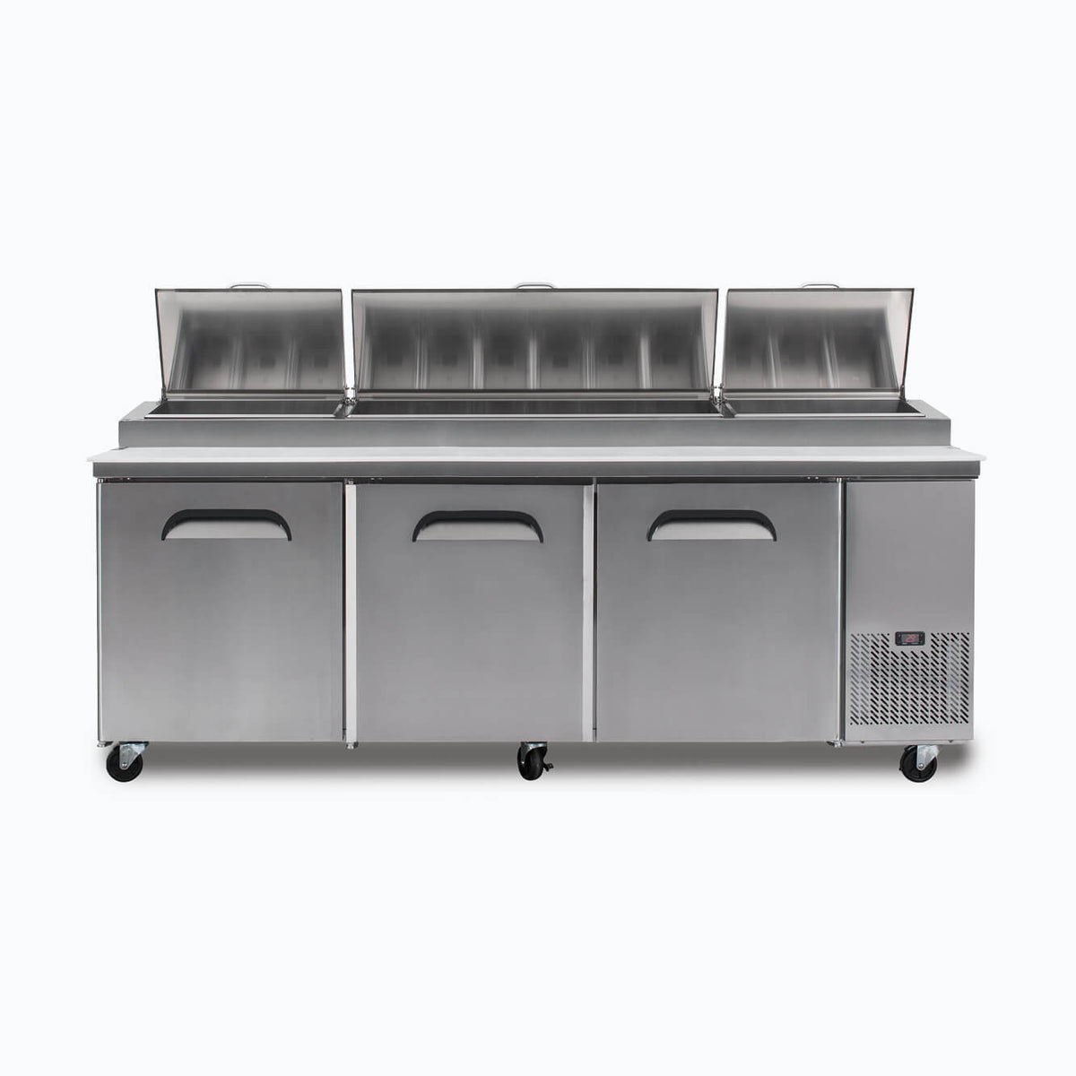 Pizza Prep Fridge – 3 Doors – 2370mm – 12 Pans 70 Ways