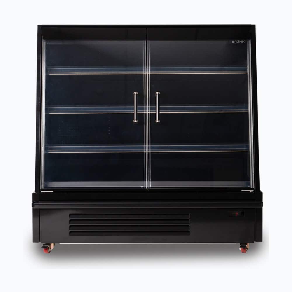 Semi Vertical Display Fridge - Gondola - 1580mm - 2 Doors - Hinged 70 Ways