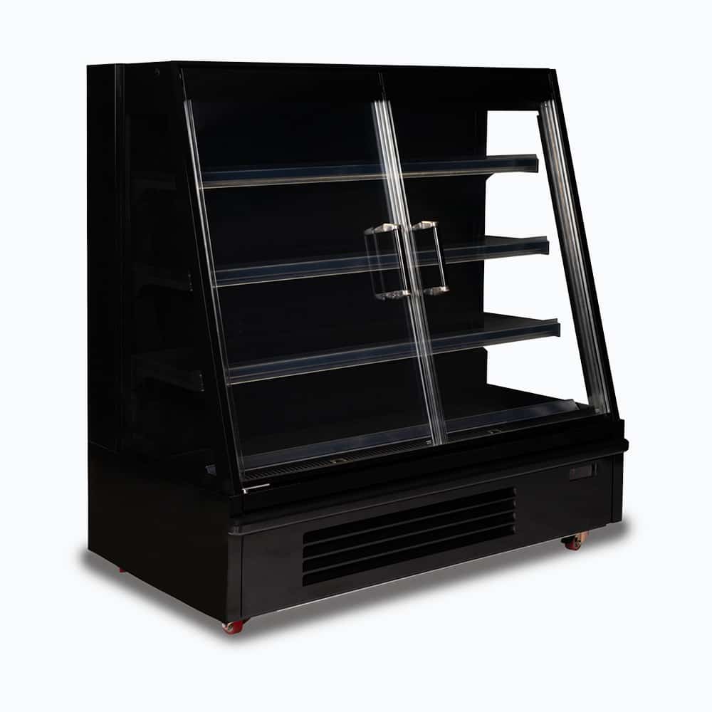 Semi Vertical Display Fridge - Gondola - 1580mm - 2 Doors - Hinged 70 Ways