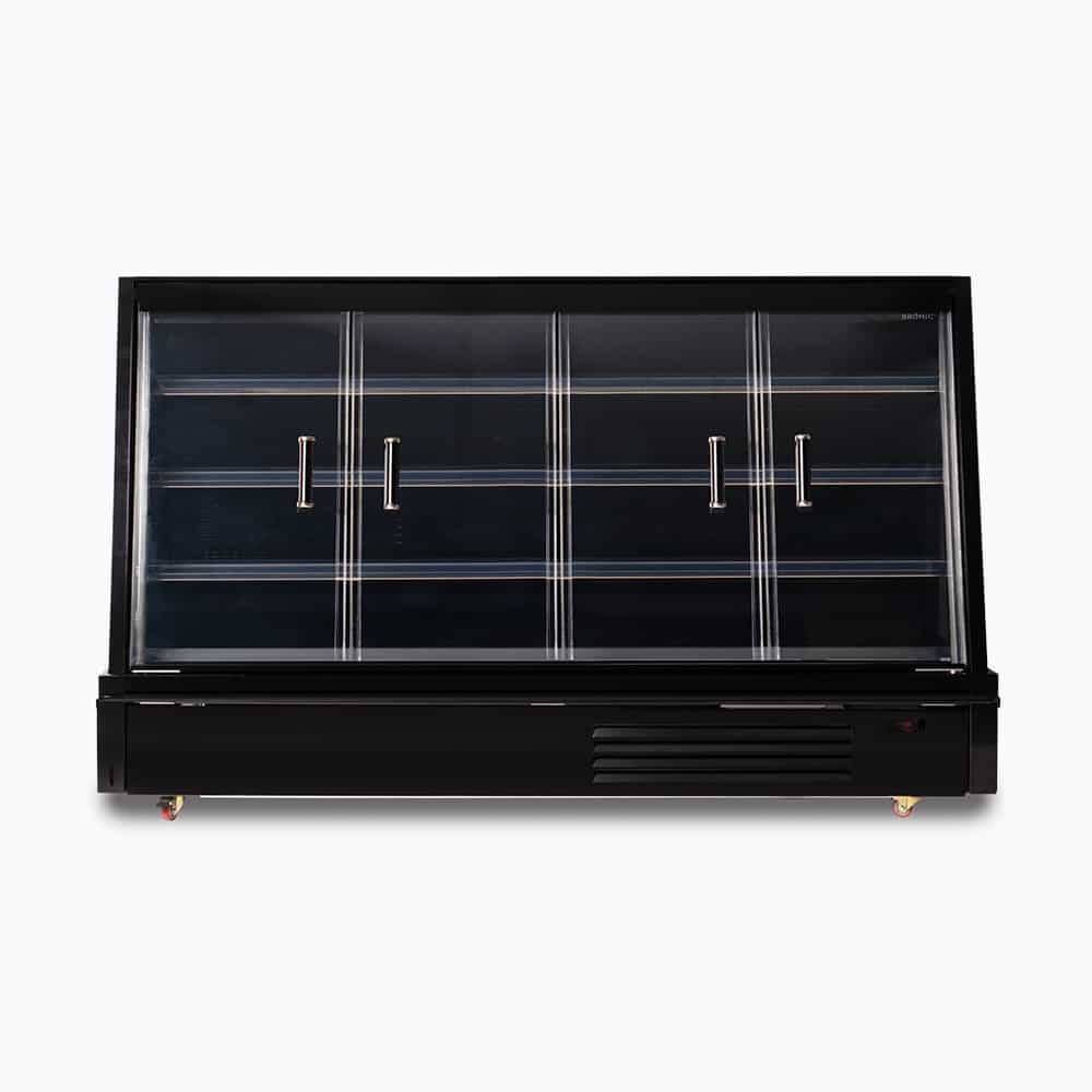 Semi Vertical Display Fridge - 2500mm - 4 Doors - Hinged 70 Ways