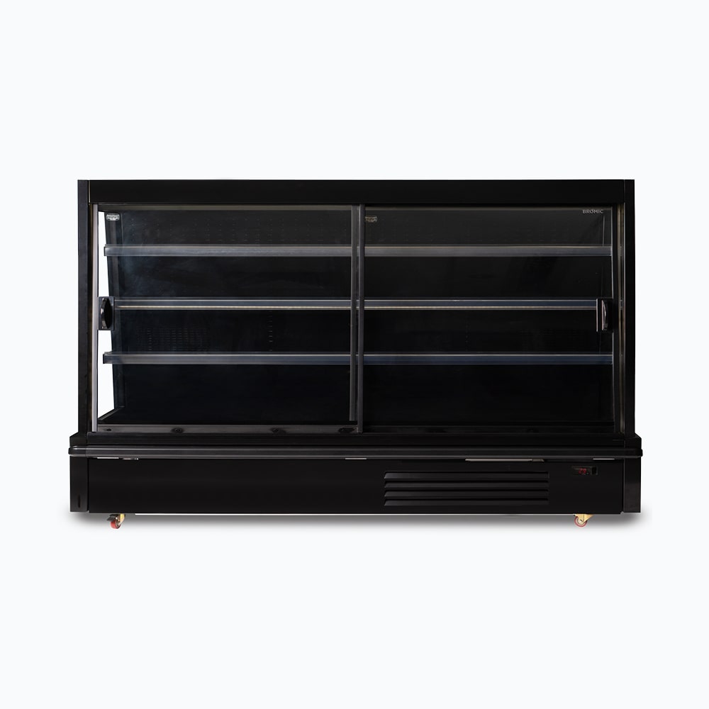 Semi Vertical Display Fridge – 2500mm – 4 Doors – Sliding 70 Ways