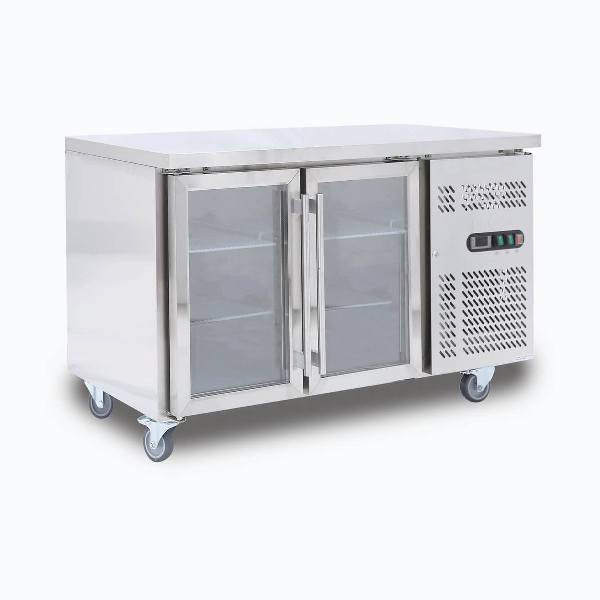 Under Bench Display Fridge – 282L – 2 Doors – Glass 70 Ways