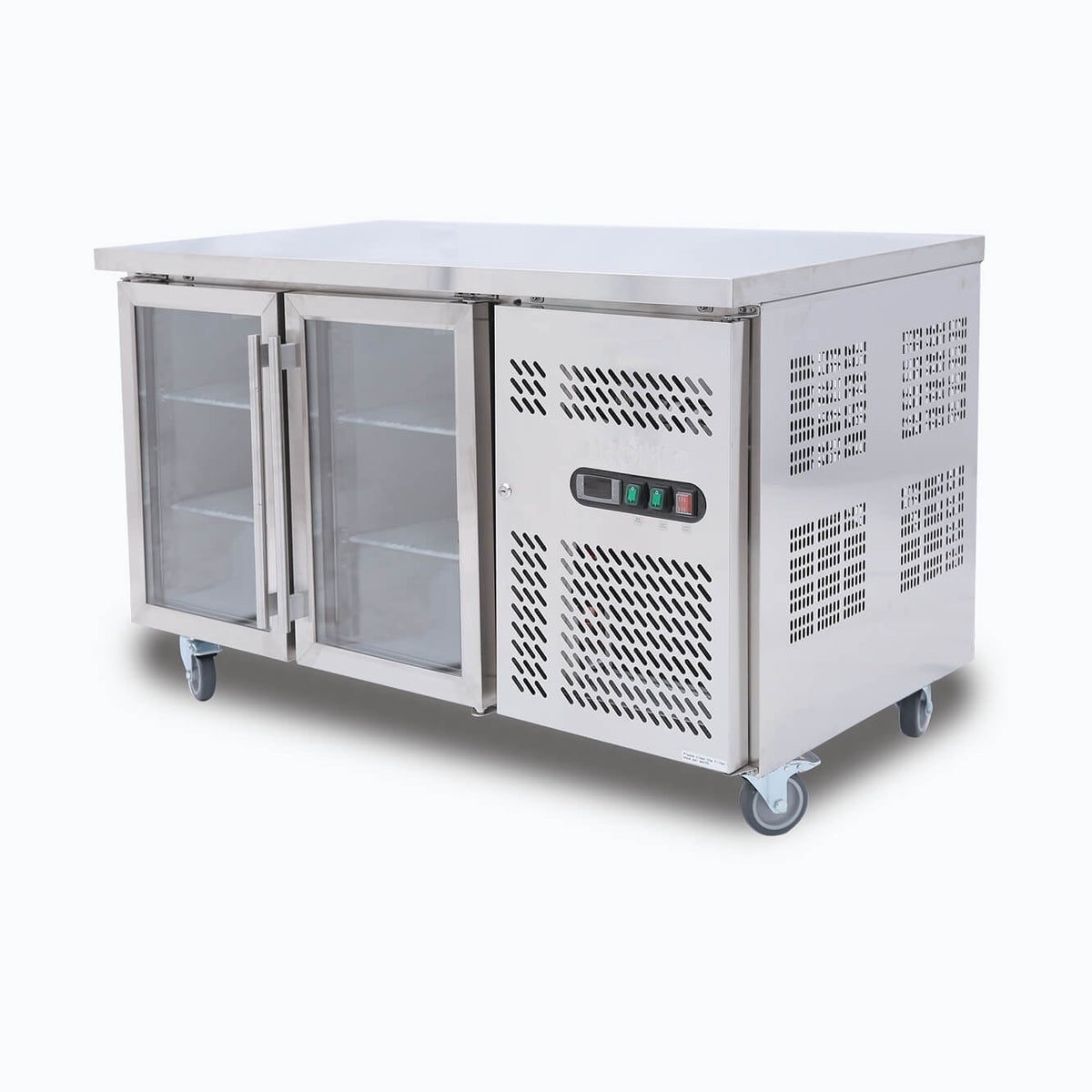 Under Bench Display Fridge – 282L – 2 Doors – Glass 70 Ways