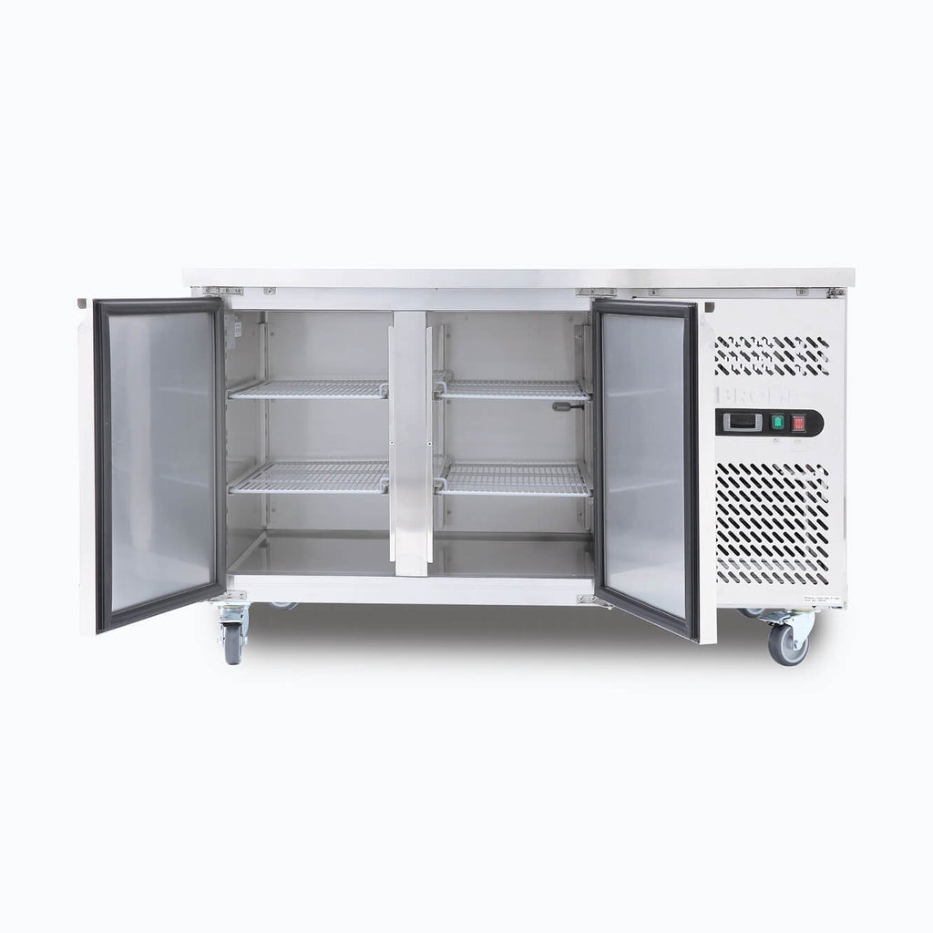 Under Bench Fridge – 282L – 2 Doors – Stainless Steel 70 Ways
