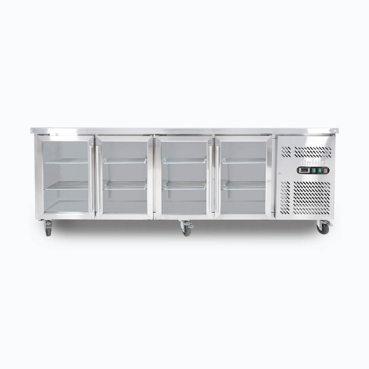 Under Bench Display Fridge – 553L – 4 Doors – Glass 70 Ways